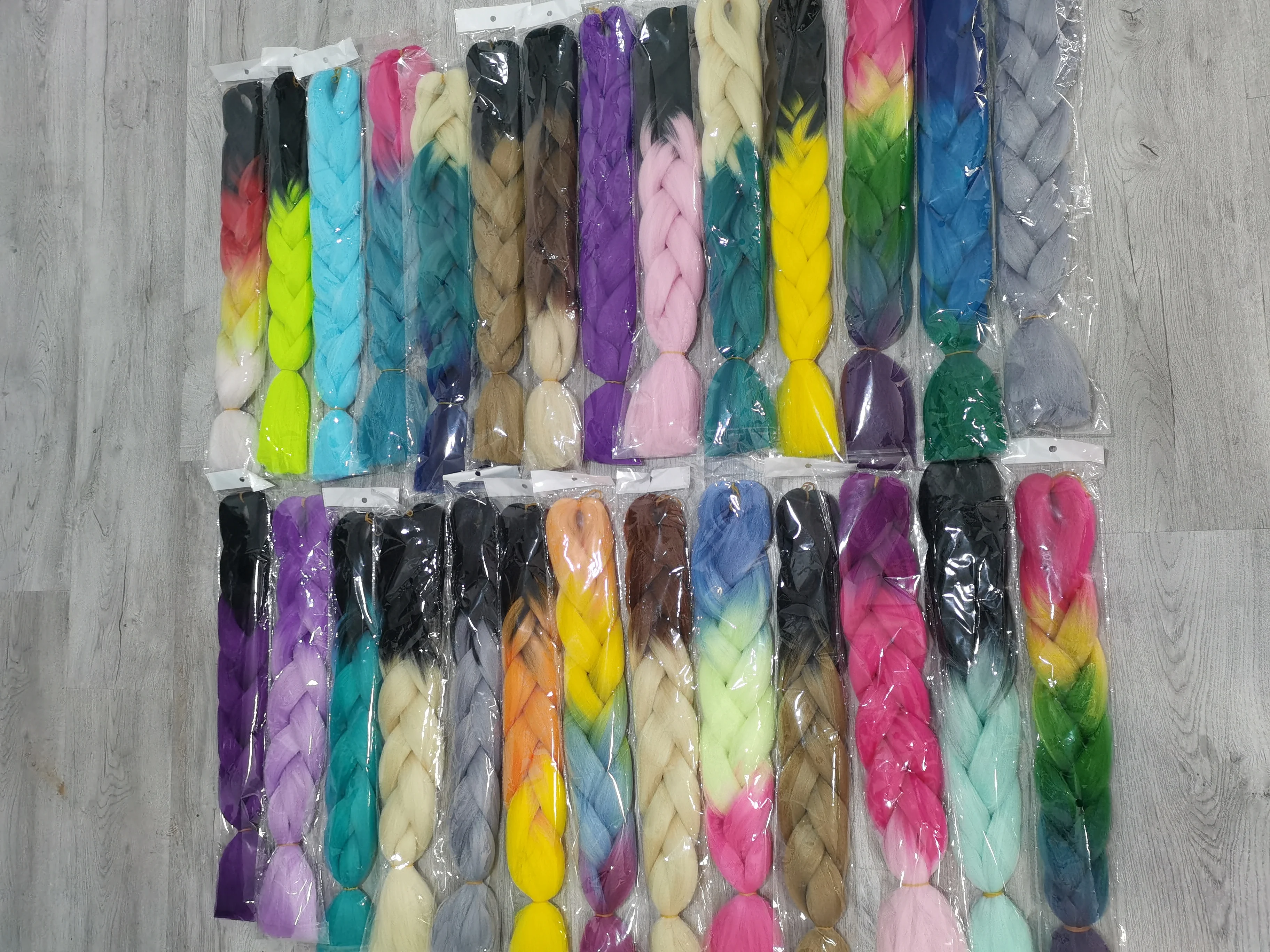 24inch 100g Natural Jumbo Synthetic High-Temperature Deep Wave Fiber Braiding Hair for Women