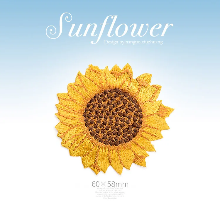 
Wholesale DIY Iron On Sunflower Embroidery Patch For Clothing 