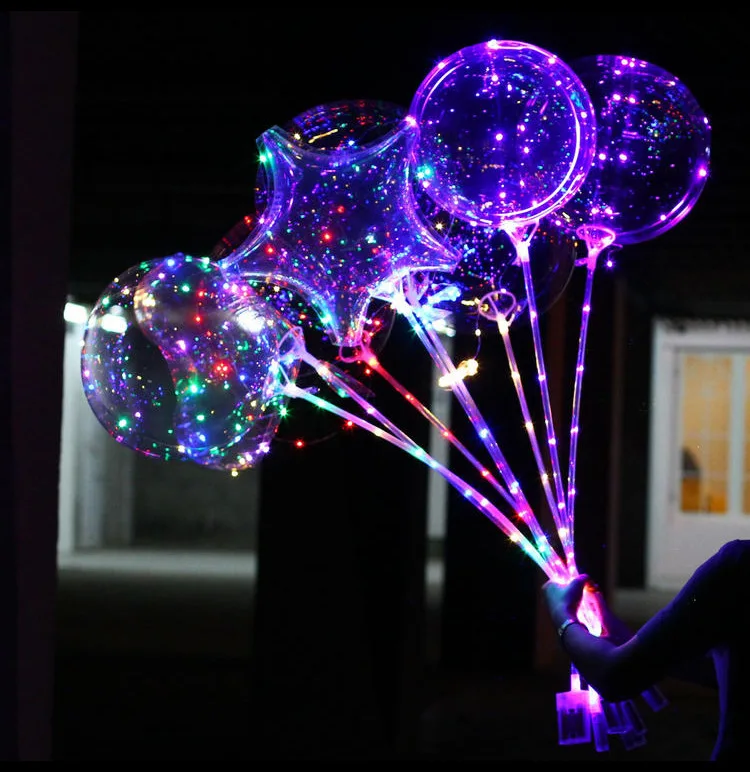 Wholesale Hot 3M 3Mold Control Glowing Bobo Balloon Fairy Light Led Handle Light for Home Wedding Birthday Party Decorations