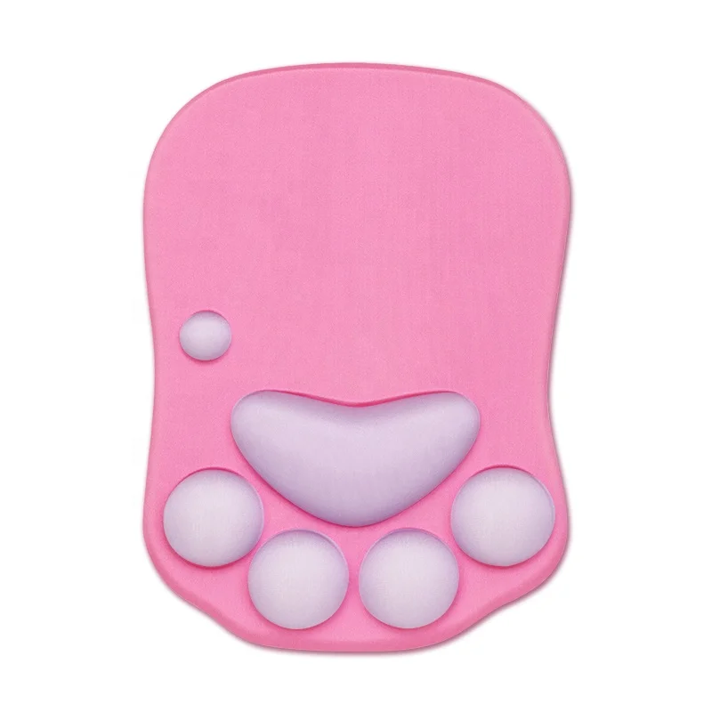 Factory promotion gifts New custom mouse  pad 3d  cat claws paw  anime silicone  wrist pad  gel mouse pad