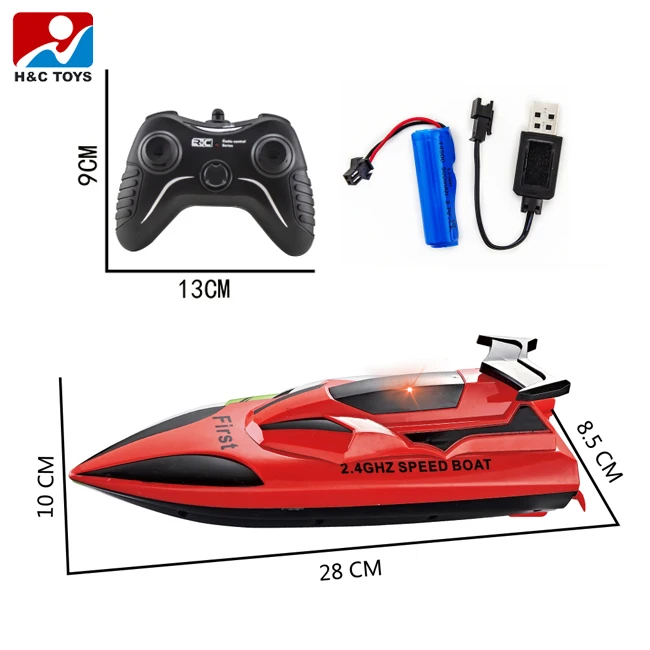 Simulation Mini Water Ship with Light Remote Control 2.4g 5 Channel Speedboat Toy Kid Rc Boat