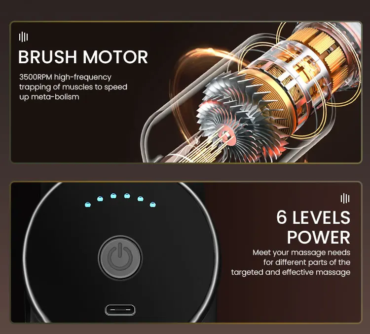 new muscle vibration massage and relaxation instrument neck membrane gun breathing lamp electric muscle membrane gun