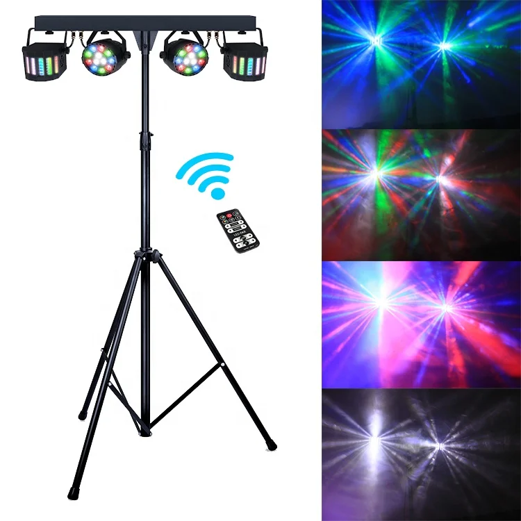 60W portable auto mobile dj lighting kit disco party light bar system led par effect led derby lights kit set for wedding event