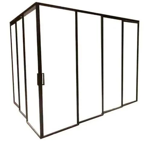 LongTai Frameless folding doors aluminium glass bifold kitchen toilet bathroom sliding folding door interior Partition