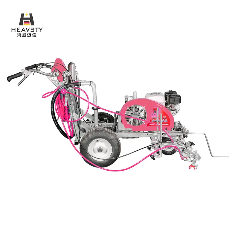 HW-9L  pavement marking and maintenance contractors Hand Push Cold spray road marking street paint machine