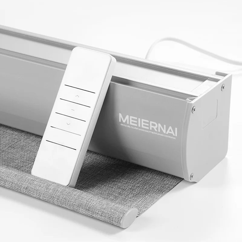 MEIERNAI Заводская распродажа высококачественные солнцезащитные рулонные шторы сетчатая ткань солнечные роликовые моторизованные