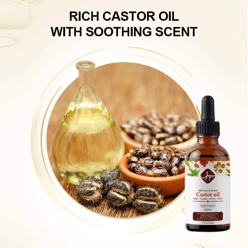 Private Label Eyelash Pure Organic Jamaican Black Castor Seeds Oil Moisture Growth Castor Oil For Hair