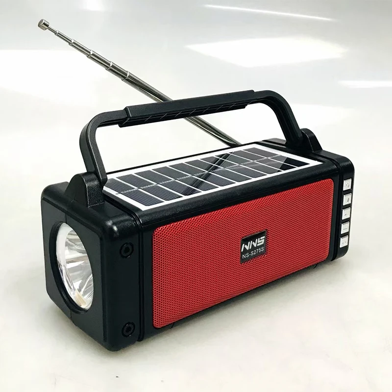 Amazon Hot Sell Multi Function TF Card USB Emergency FM Radio Flashlight Portable Solar Radio