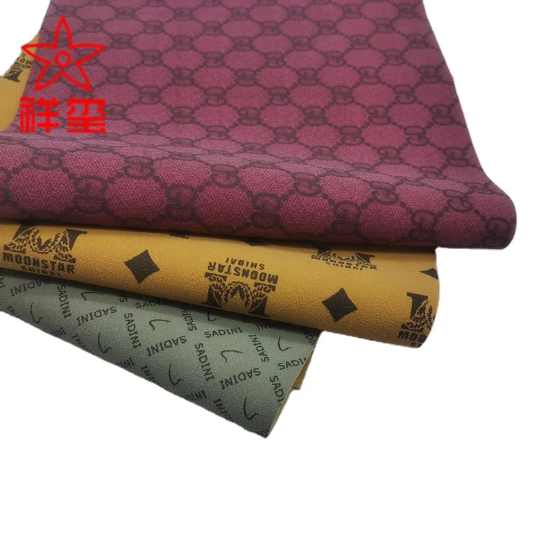 Artificial PVC Leather for Bag Luggage Cosmetic Case High Quality Soft Printing Customized Printed Faux Leather Shoes 4 Years