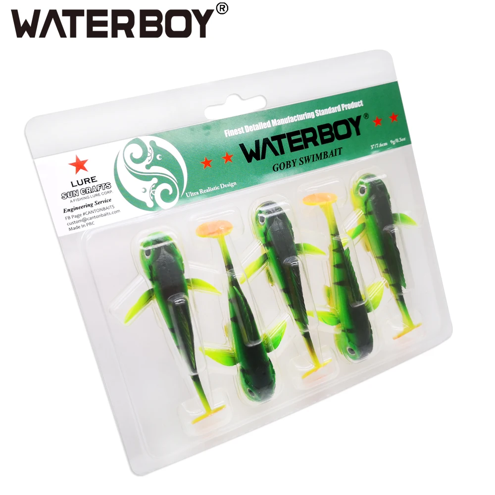 5pcs/Pack Top Grade 3inch Goby Swimbait ODM Factory Finest Detailed Softbait Manufacture New Design Fish Bait Soft Fishing Lure