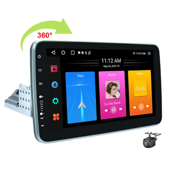 Manufacturer OemUniversal 7 9 10.1 Inch Rotatable Screen 8Core 4G 1Din Android12 mirrorlink Carplay GPS DVD Player