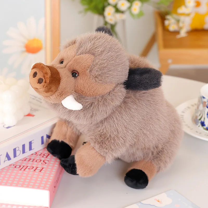 Wholesale Simulation Bison Plush Stuffed Toy Popular Ugly Cute Stuffed Animal Doll Wild boar Plush Toy