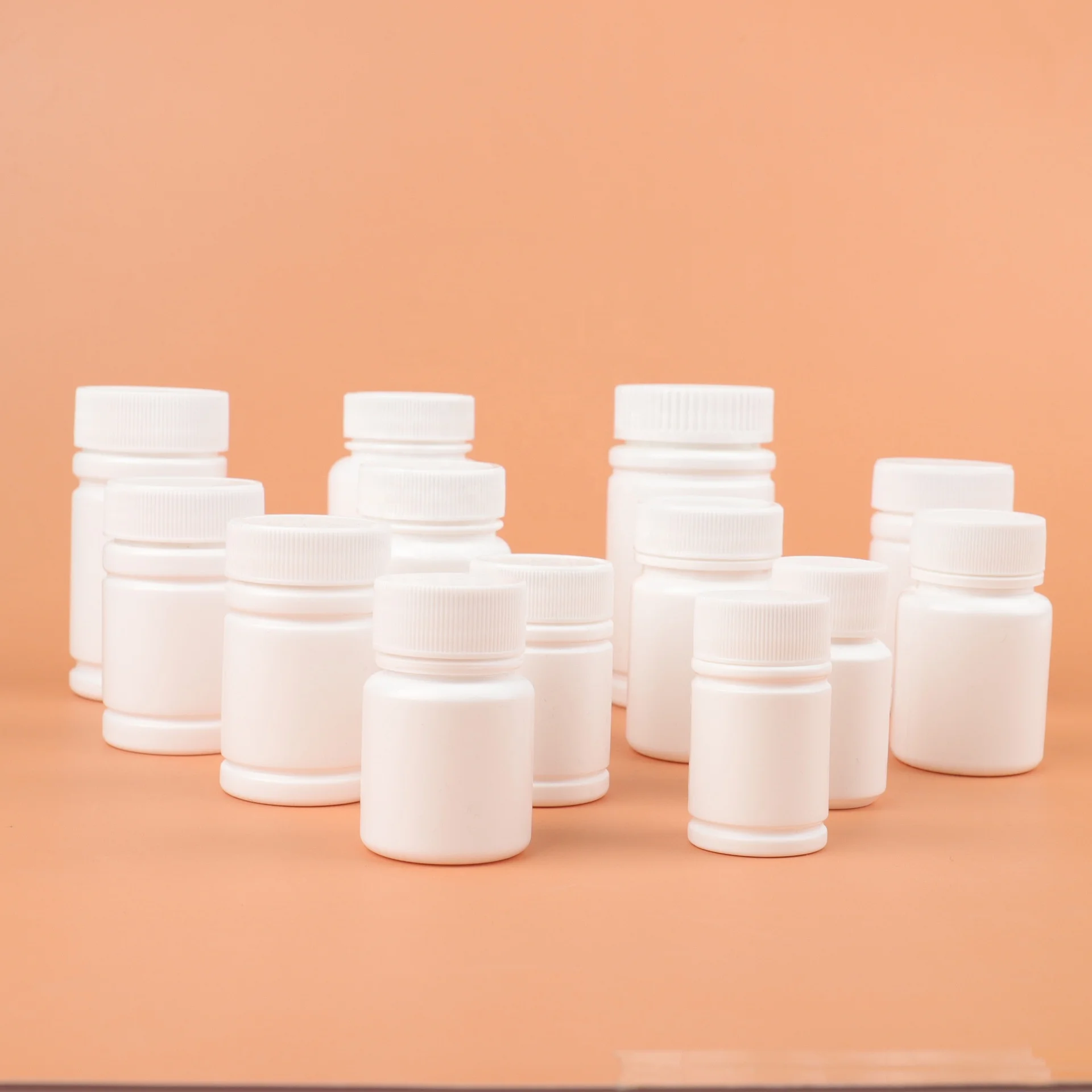 Manufacture direct HDPE PET PE plastic medical tablet bottle with aluminum sealing film