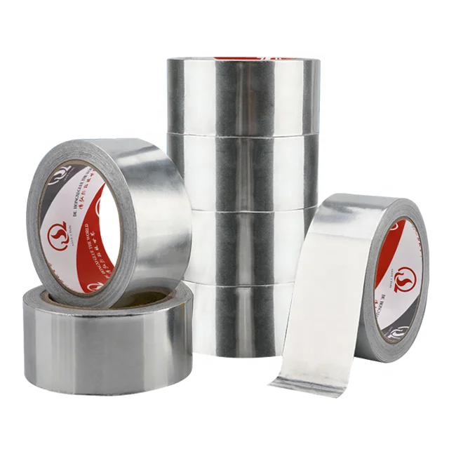 self adhesive sticky fix roof tape customized 2inch reinforced aluminum foil tape silver paper packing waterproof jumbo roll