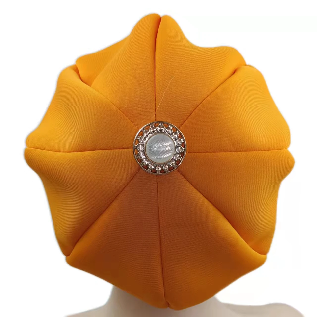 Factory new arrival pumpkin beanie bonnet space layer Muslim hijab hat for women