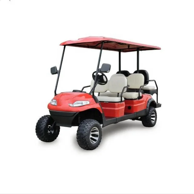 The latest factory price direct sales 4+2 lithium battery 6 people lift electric golf cart shopping hunting car