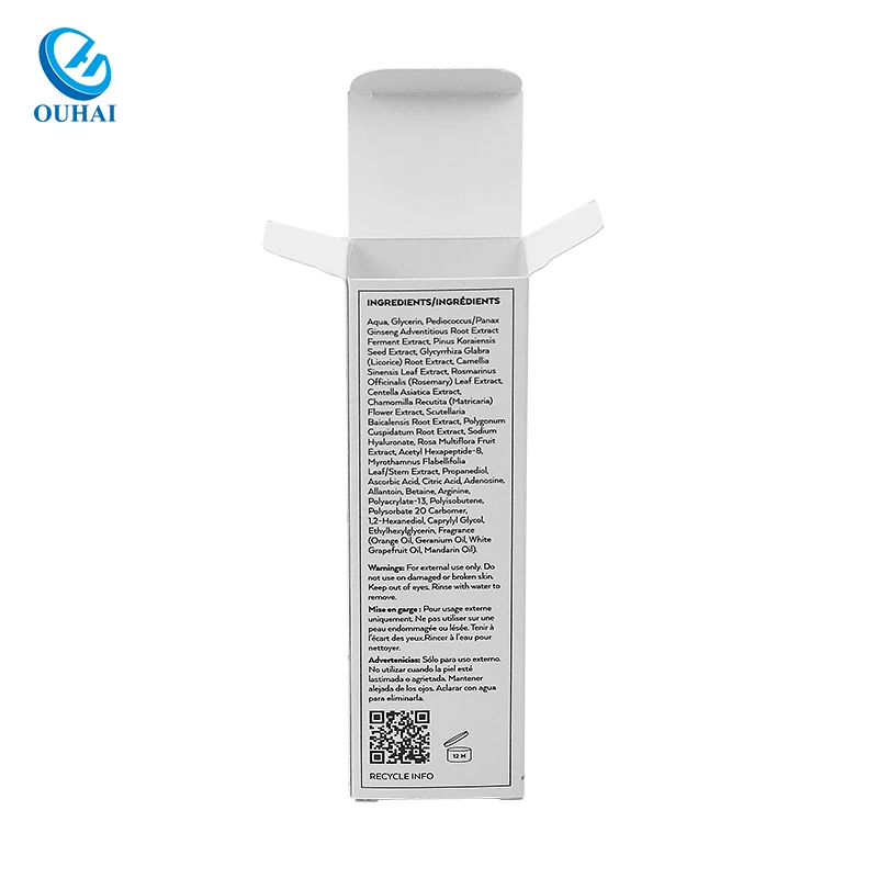 Custom Eco Friendly Skincare Product Serum Paper Package Boxes Custom Cardboard Boxes for Packaging