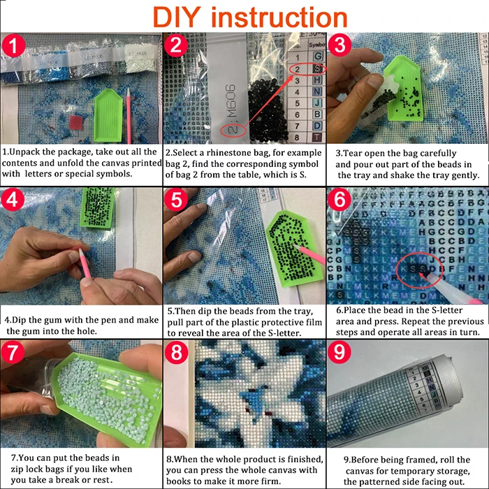 Cunzhen Pd-7175 Customized 30*30cm Geometric Abstract Art Diamond Cool Painting