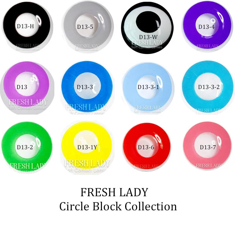 Контактные линзы Fresh Lady без пистолета оптовая продажа корейских ежегодных контактных