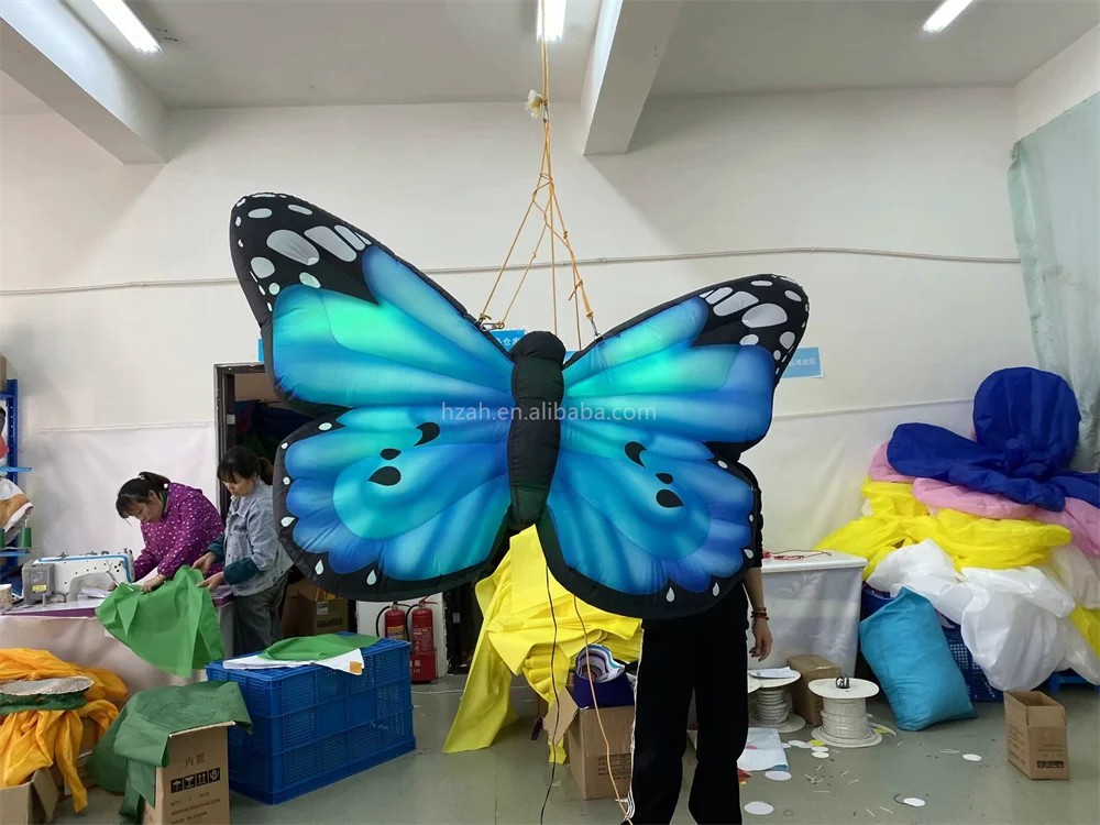 Advertising decoration inflatable butterfly with led lighting inflatable butterfly wings