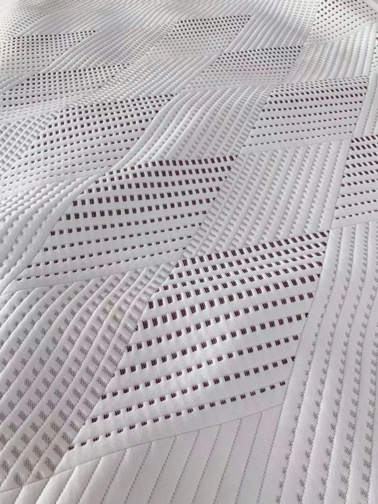 Guaranteed quality spun polyester knitting jacquard fabric for mattress