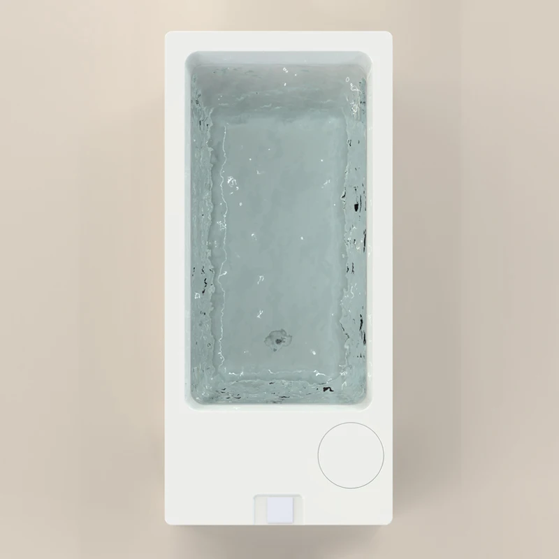 New Model Rectangular Acrylic Cold Plunge Built in 1HP Chiller Heating Cooling All in Plunge