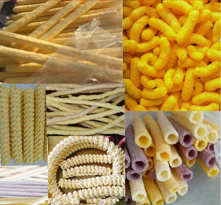 Corn /rice puffing machine Multifunction cereal bulking machine Puffed snack food extruder making machine