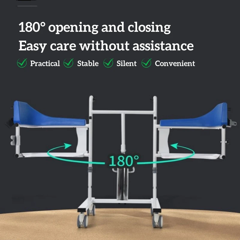 540 mm width transfer toilet shower chair hydraulic patient transfer lift nursing disabled transfer chair