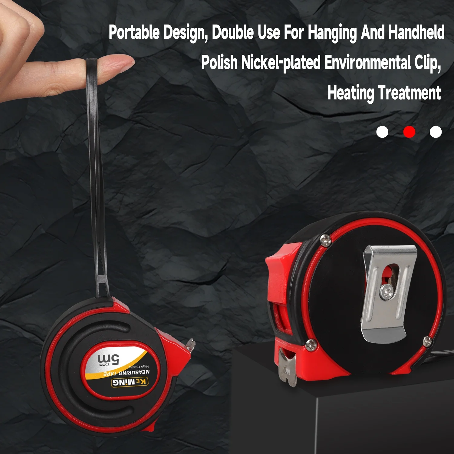 Factory new model rubber coat measuring tape double color small size steel 3m 5m 7.5m tape measure