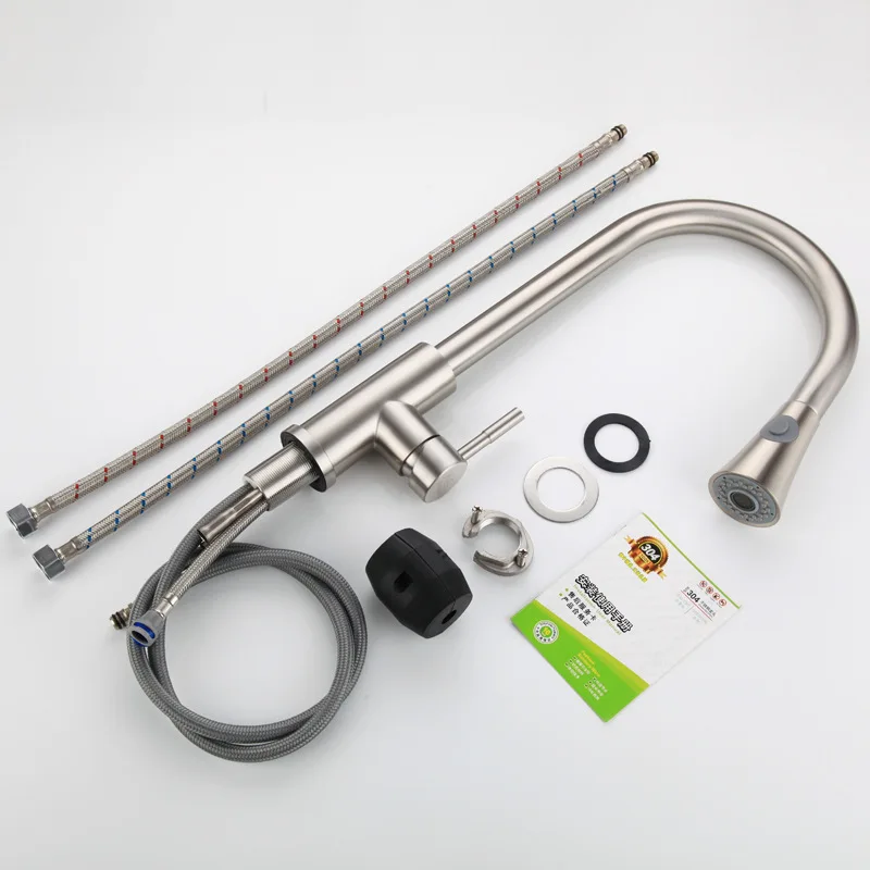  Stainless Steel SUS 304 Pull Down Out Kitchen Faucet with