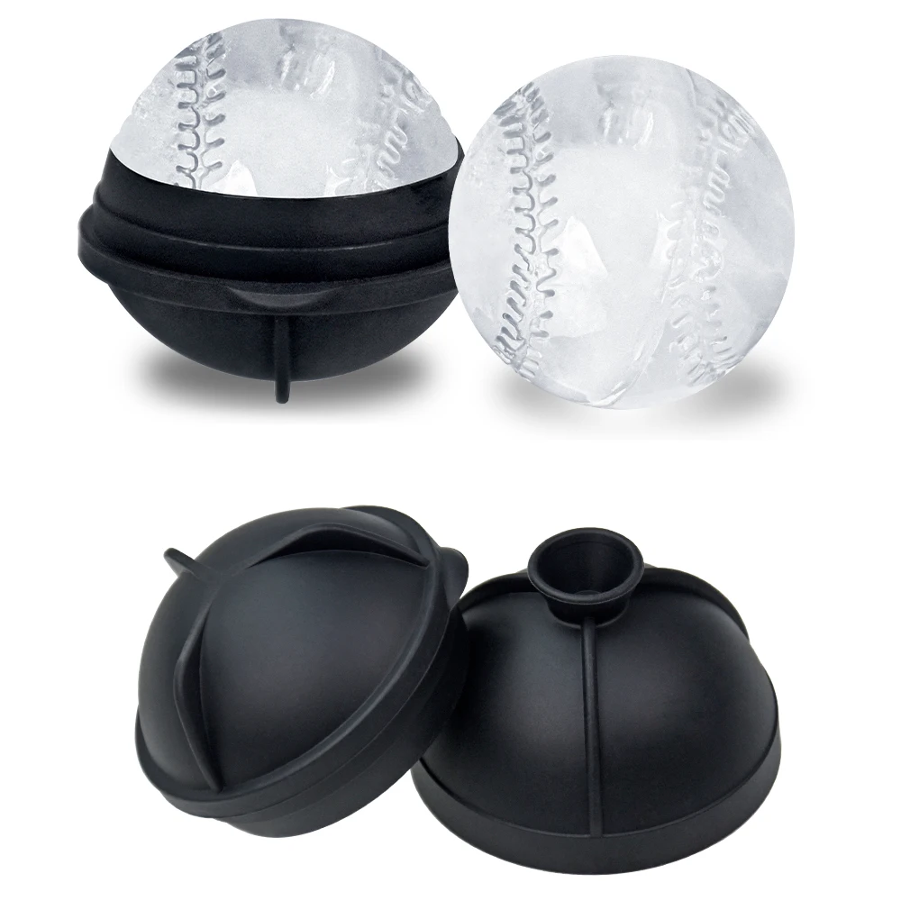 Whiskey Cocktail Ice MoldvEasy Fill Release Silicone Round Ice Ball Maker Mold Large Ice Sphere Mold