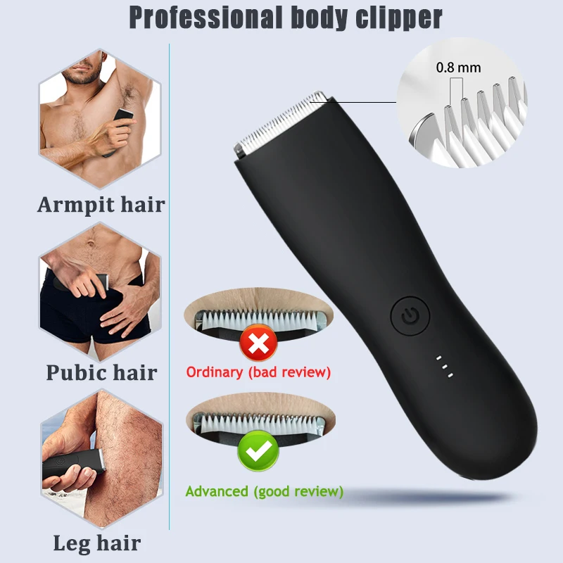 OEM Washable Electric Grooming Trimmer LED-light Hair Removal Epilator Shaver Body Groomer Beard Grooming Kit Hair Trimmers
