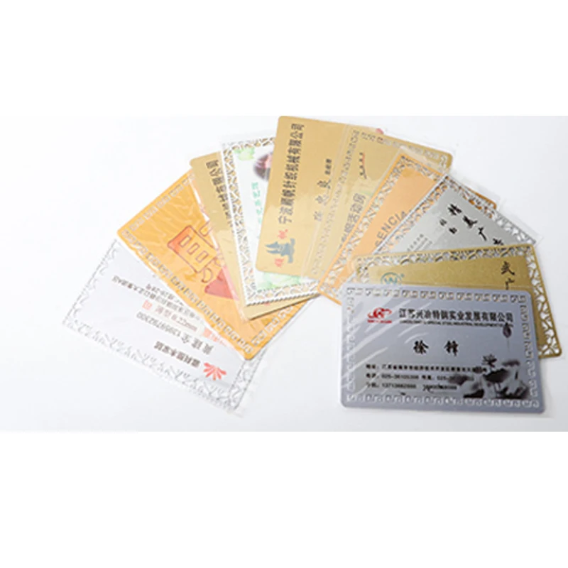 54x86mm Sublimation Heat Press Coated Aluminium Business Name Cards for Business Advertising