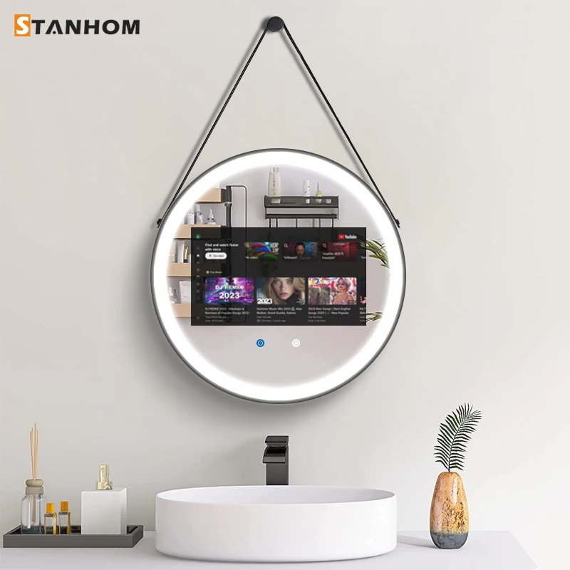 STANHOM Wall Android 11.6' 13.3' 15.6' 21.5' Touch Screen LED Smart Vanity Mirror with APPs
