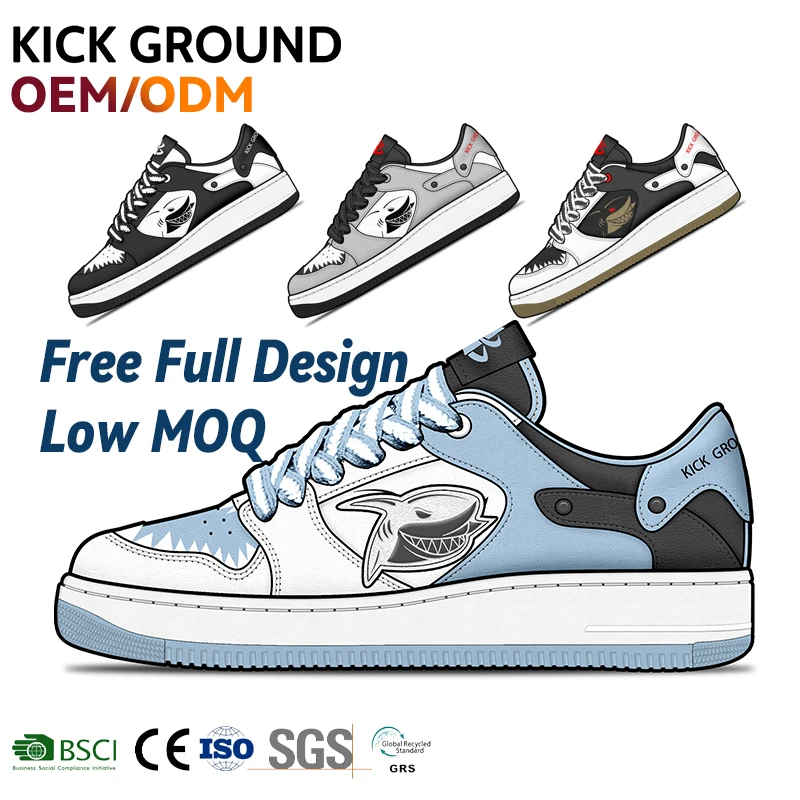 Kick Ground New Walking Shoes Wholesale Fashion Custom Sneakers Comfortable Running Men Outdoor Sport Custom Shoes