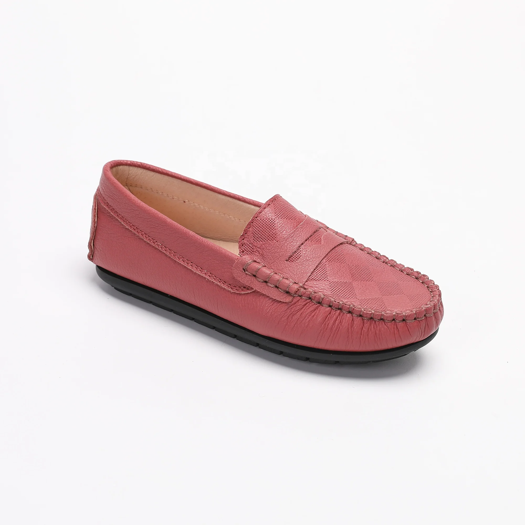 High Quality Smooth Leather Handmade Stitching Men Slip On Casual Driving Shoes Penny Moccasins Loafers for Kids