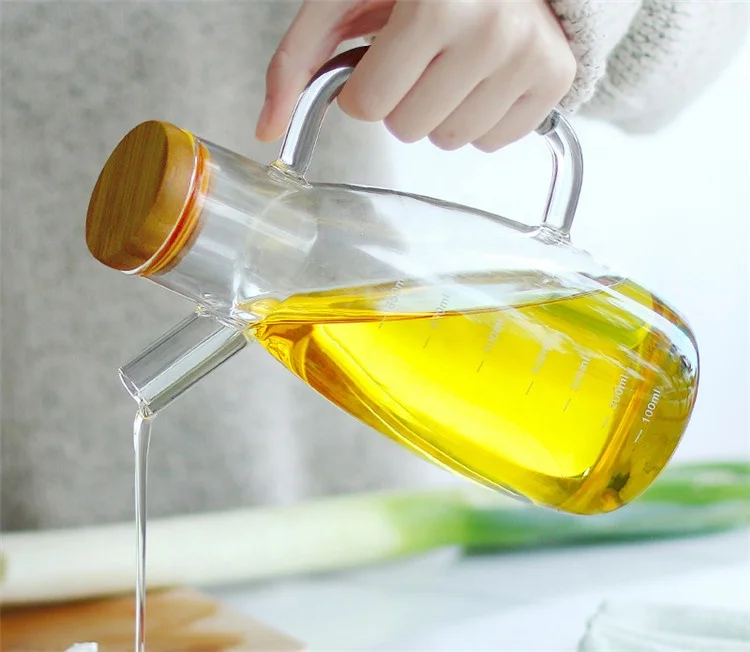 Lead-Free Corrosion Resistant Glass Olive Oil and Vinegar Bottle Clear Dispenser Storage Bottles