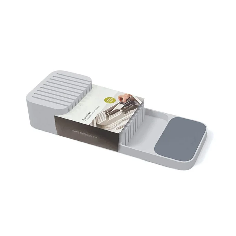 Plastic Drawer Store Knife Organizer Block Holder for Kitchen Knives Storage Organizer Tray, Free Standing Design