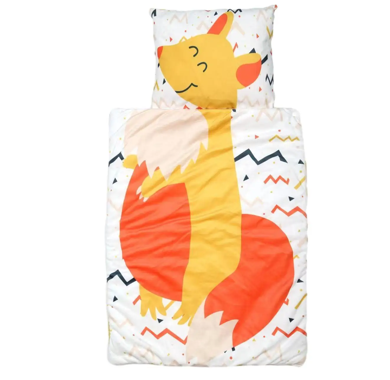 Toddler Nap Mat, Rollup Design Kid Sleeping Mat with Removable Pillow & Minky Blanket Toddler Sleeping Bag