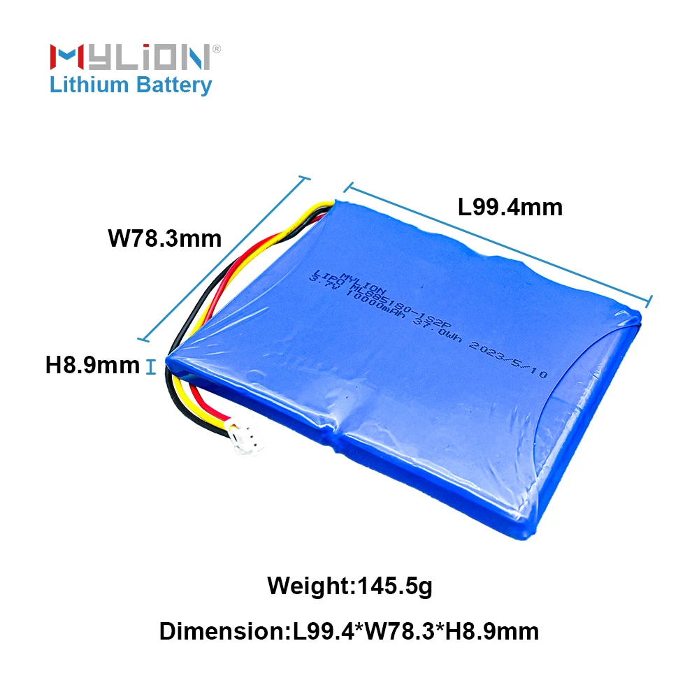 High Quality 3.7V 10000mAh 885180 Rechargeable Polymer Battery Lipo Suitable For Toy Power
