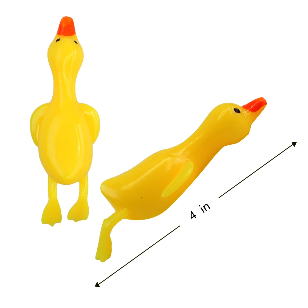 Small Toys Stress Reliever Toys TPR Sticky Flying Catapult Turkey Soft Finger Slingshot Sticky Flying Chicken for Kids Toys