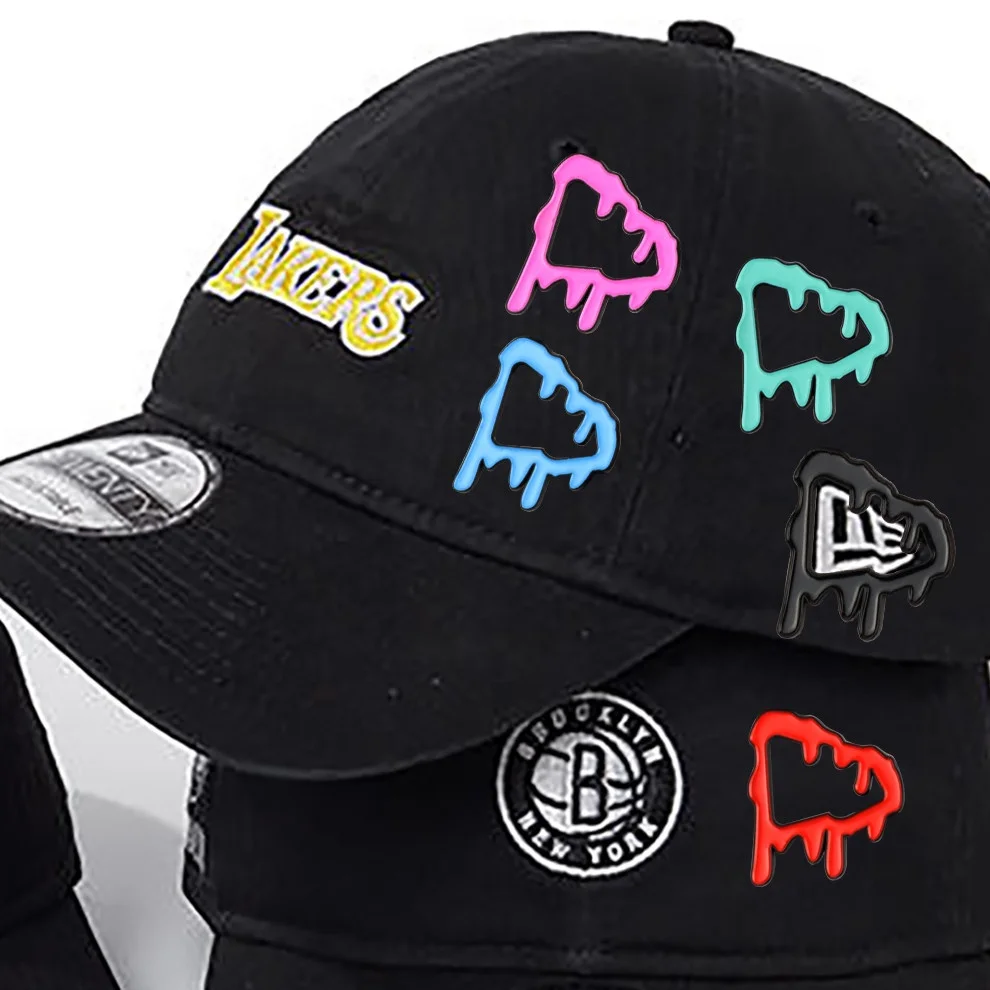 Wholesale new era hat pins Custom Logo Fitted Baseball Club Emblem Soft Enamel Badge brim pins hat clips Lapel Pins