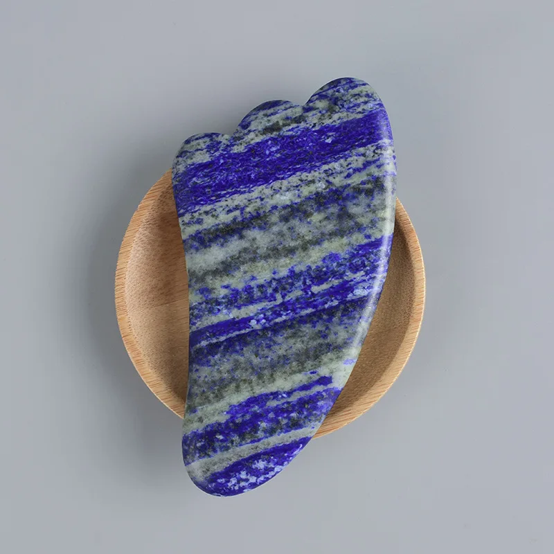 100% Superior Lapis lazuli  Gua Sha Stone  for  Anti-Ageing Facial Lifting Glowing Skin Healing Facial Massager Guasha Tools