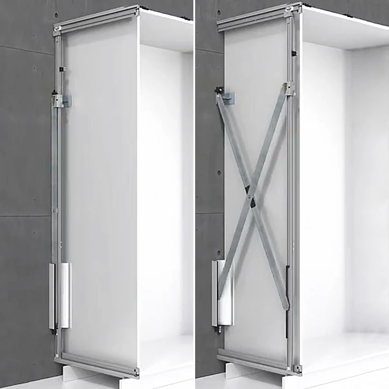 Roller Pivoting Hardware Concealed Internal Sliding System Fold Swing Rail Folding Buffer Hidden Pocket Slide Door Cabinet