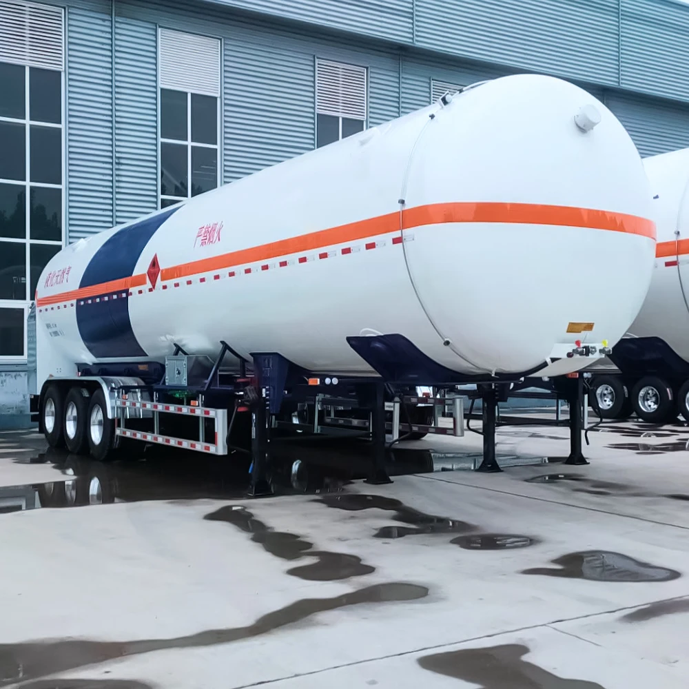 3 Axle Liquid nitrogen cryogenic liquid oxygen carbon dioxide tank semi trailer for sale