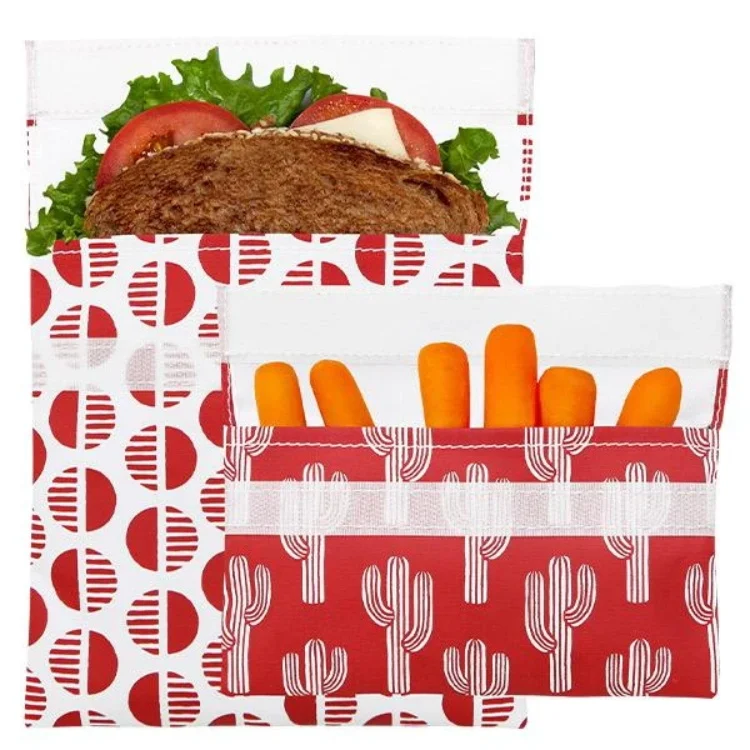 
New arrive custom printed washable reusable sandwich bag 