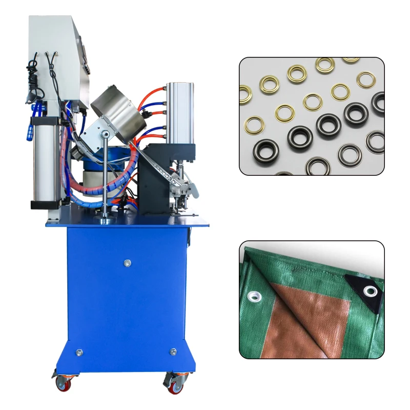 pneumatic automatic eyelet hole punching machine for packaging