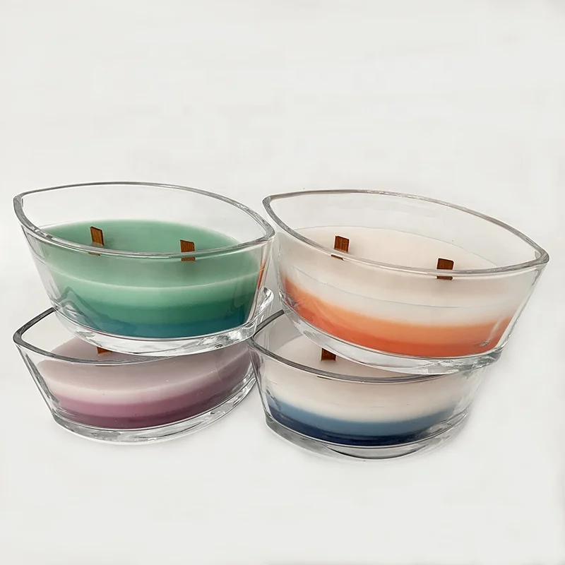 candle with wooden wick