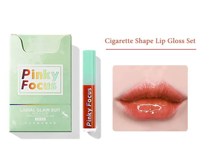 OEM/ODM 2020 hot selling cigarette shape lip gloss set matte waterproof high quality custom lip gloss kit