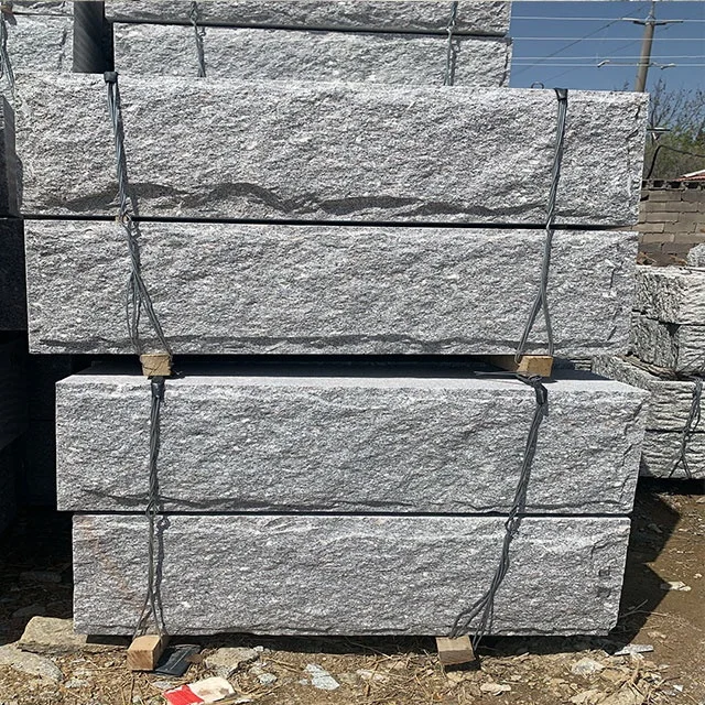 China Grey Granite Wall Stone Retaining Wall Block